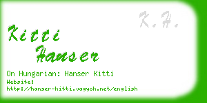 kitti hanser business card